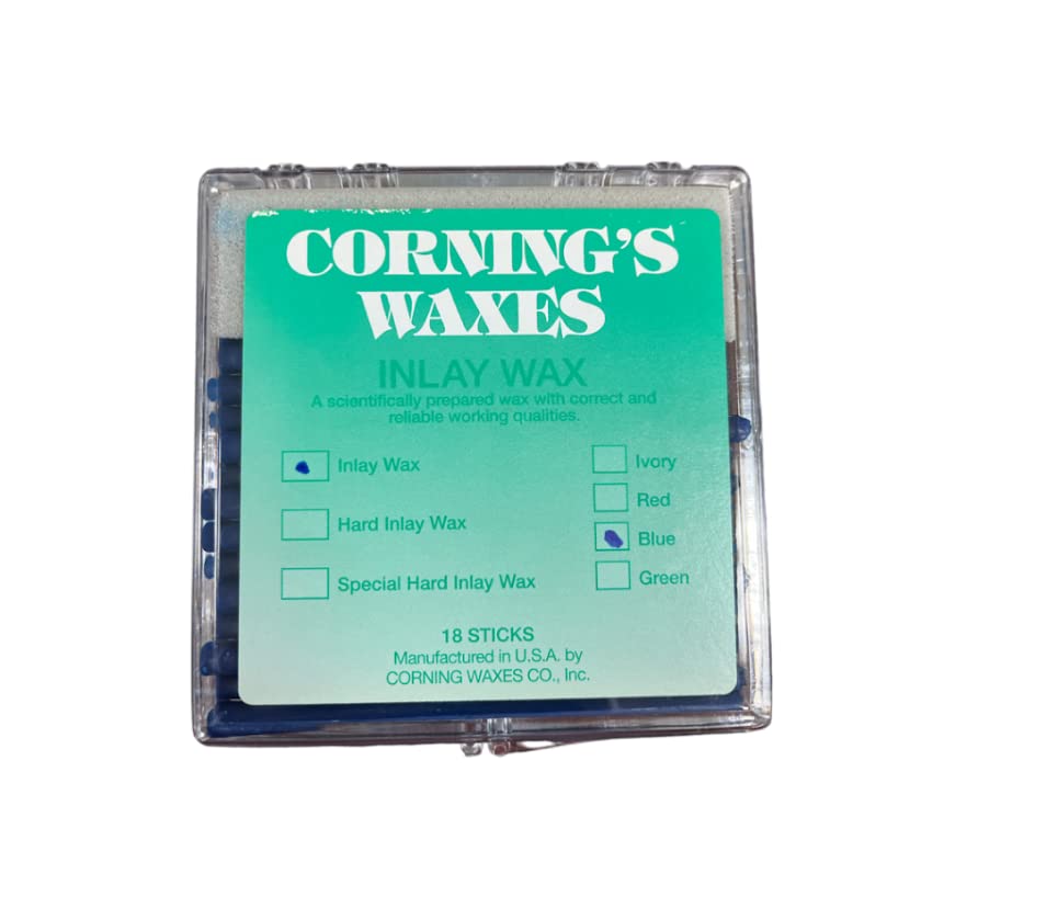 Blue Inlay Wax - Model Casting - Blue Sticky Wax Sticks - Approximately 4oz of Wax - Used Dental Laboratory, Jewelry, Arts and Craft
