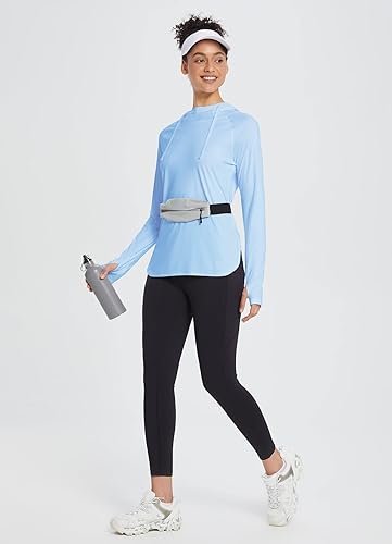 Miniatura 6 de baleaf Camiseta de protección solar con capucha para mujer, con protección solar UPF 50+, manga larga, protección UV, protección contra erupciones