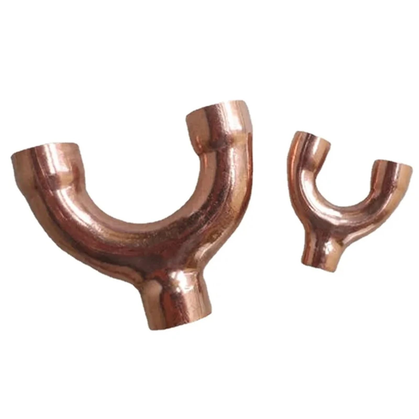 3/8" 1/2" 3/4" 5/8" 16 19 22 25 28.6 32 35 38 42mm ID Y Shaped 3 Way Splitter Copper End Feed Solder Fitting Air Conditioner(35x28.6mm CD-45mm) Brass Hose