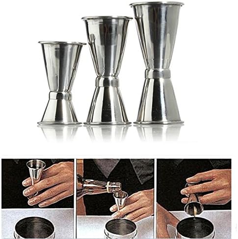 Stainless Steel Bar Jigger Drink Cocktail Liquor Bartender Measuring Double Shot (Random: Size)