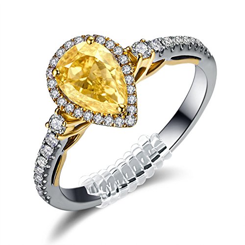 GWHOLE Ring Size Adjuster with Silver Polishing Cloth,Set of 18