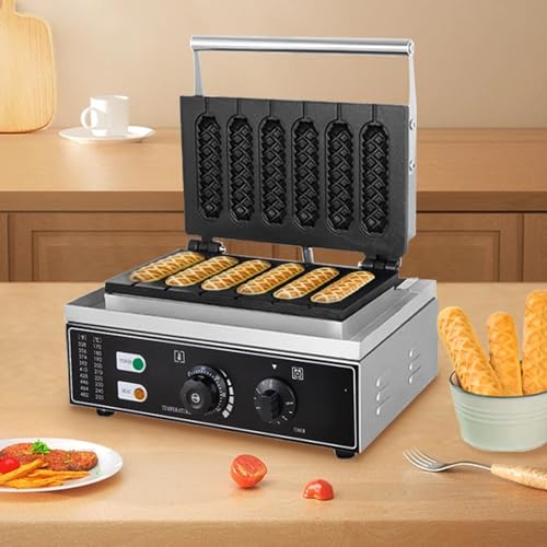 YJFEDCC Macchina Elettrica Francese per Hot Dog Stick, Macchina Elettrica Francese per Hot Dog Stick Macchina Croccante A Sei Griglie