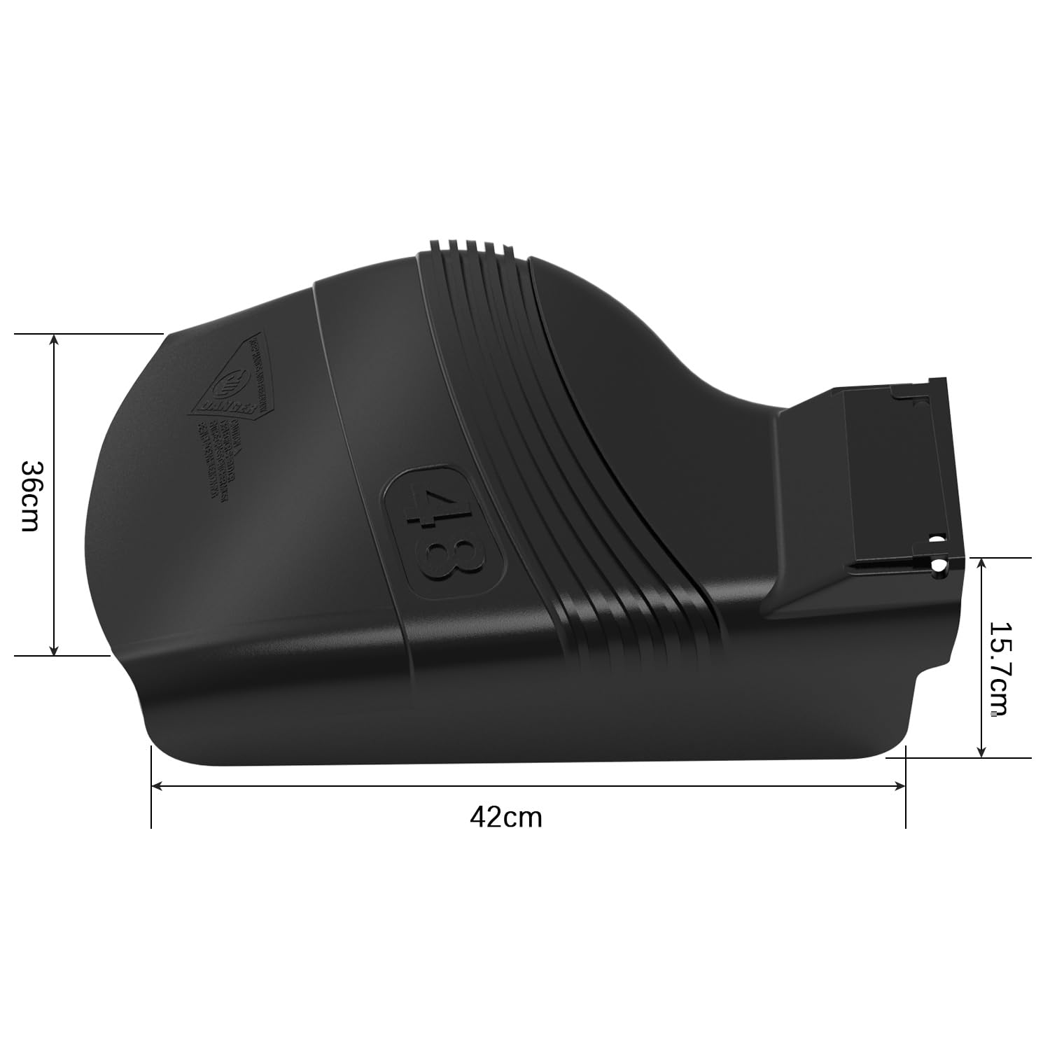 532180655 - Canaleta deflectora para Craftsman 180655 121.9 cm HQV 180655x428 compatible con Husqvarna YTH2348 EZ4824 Z4822 Z4218 Z5426