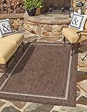 Unique Loom Outdoor Border Collection Area Rug - Soft Border (7' 10