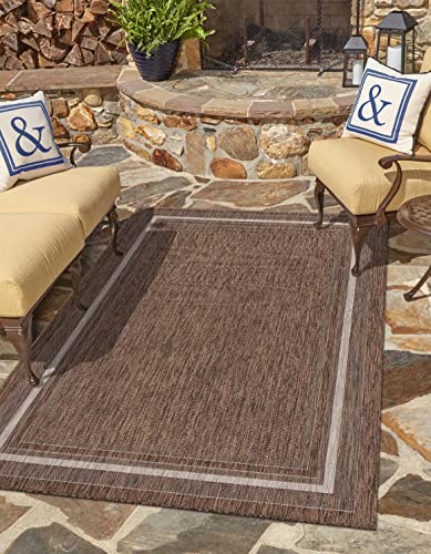 Unique Loom Outdoor Border Collection Area Rug - Soft Border (2' x 3' 1