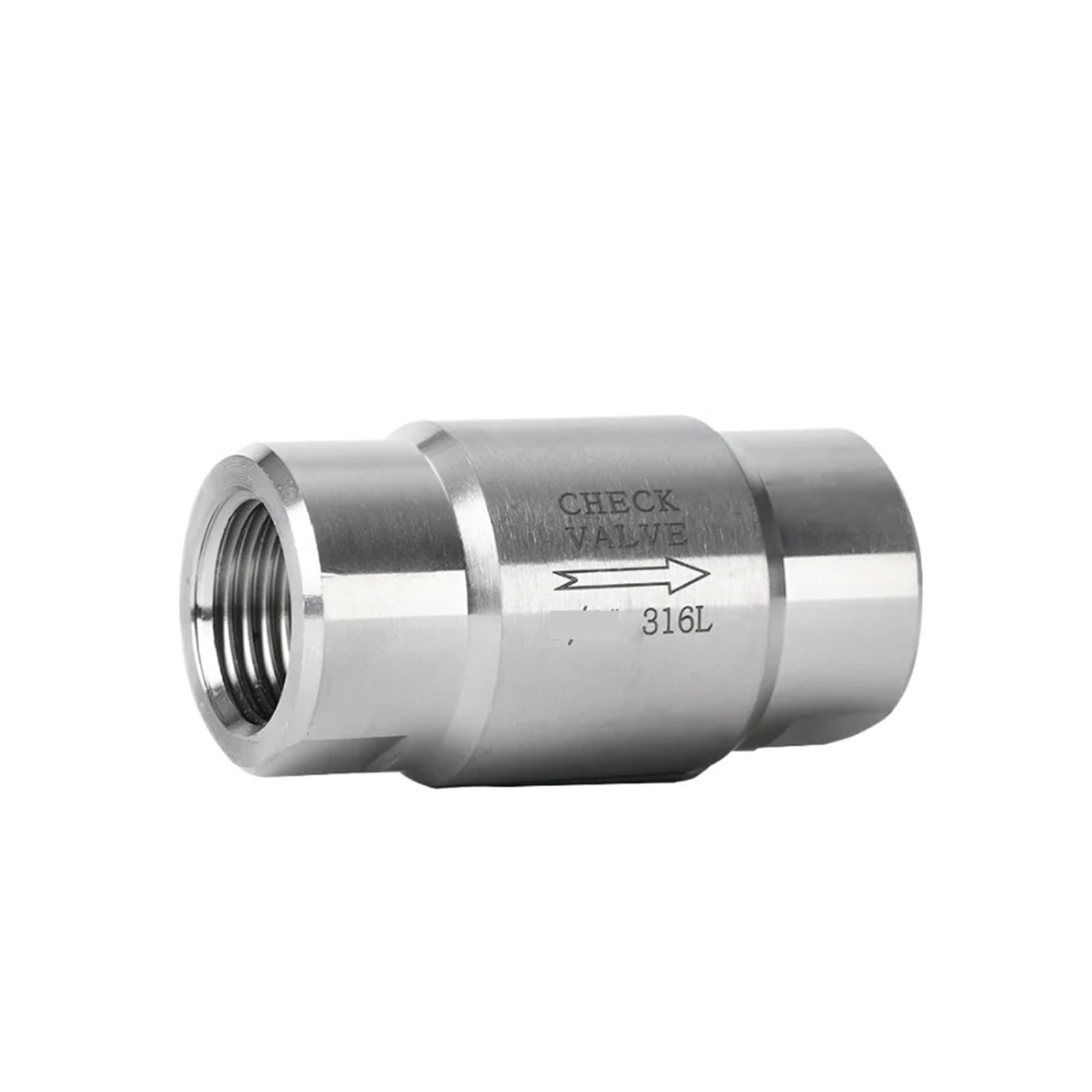 Clapet Anti-retour 1/8 "1/4" 3/8 "1/2" 3/4 "1" 1-1/4 "1-1/2" 2 "316 Filetage Femelle En Acier Inoxydable BSPP Vannes Anti-retour Unidirectionnelles(1-1/4")