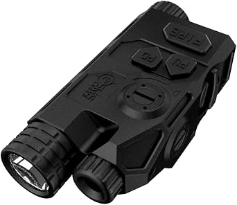 SMSlaser Axis 2 in 1 White Light & Green Vis Laser, 1200 Lumens 110K Candela IP68 Protection Rating, with independently Adjustable Power. Class III-A Laser, Power Less Than 5 mW