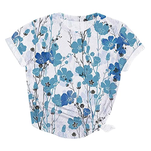 Blusa feminina de manga curta com gola V, manga curta, camisetas casuais de verão, blusas folgadas,