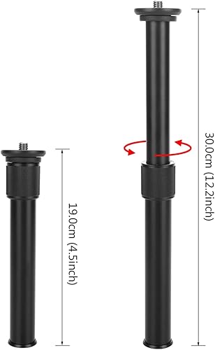 Miniatura 8 de Extensión de monopod extensible de montaje en Tr varilla central eje de columna de extensión de tubo de extensión de aleación de aluminio Tr tubo