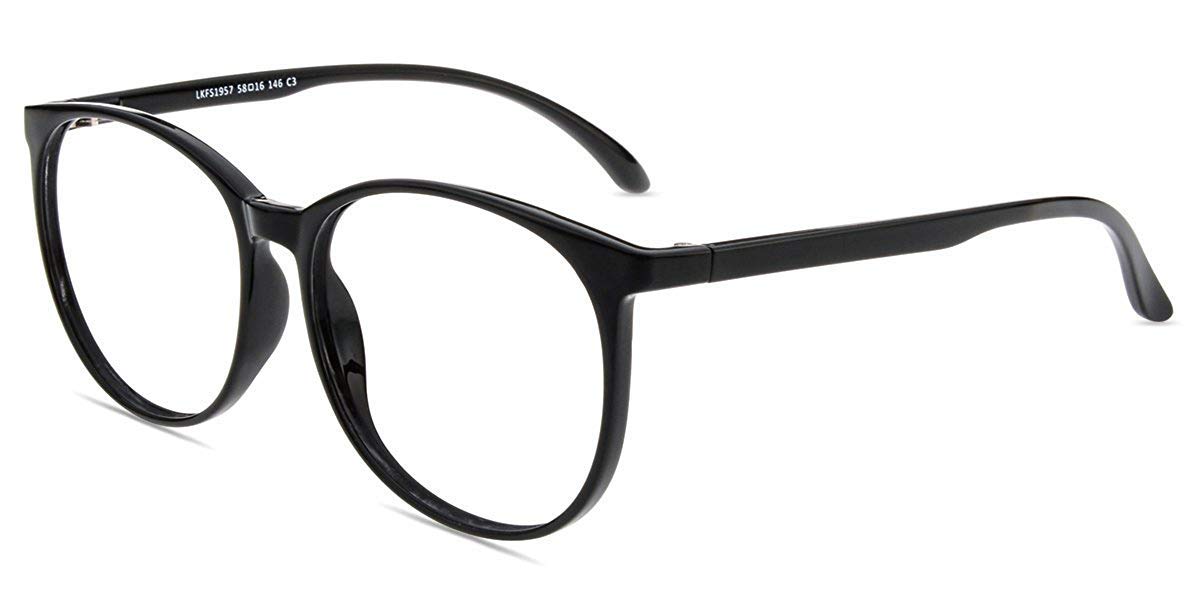 Firmoo Blue Light Blocking Glasses for Women Men, Anti Digital Eyestrain Relief Headache Round Glasses for Computer Use, Blue Blocker Non Prescription Glasses Lightweight