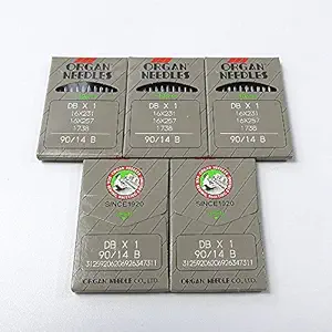 50 Organ Dbx1 Industrial Sewing Machine Needles 16X231 16X257 for Juki Brother (Singer 14 / Metric 90)