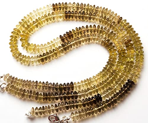 Perles rondelles quartz citron et fumé LKBEADS pour confectionner un bijou cadeau unique