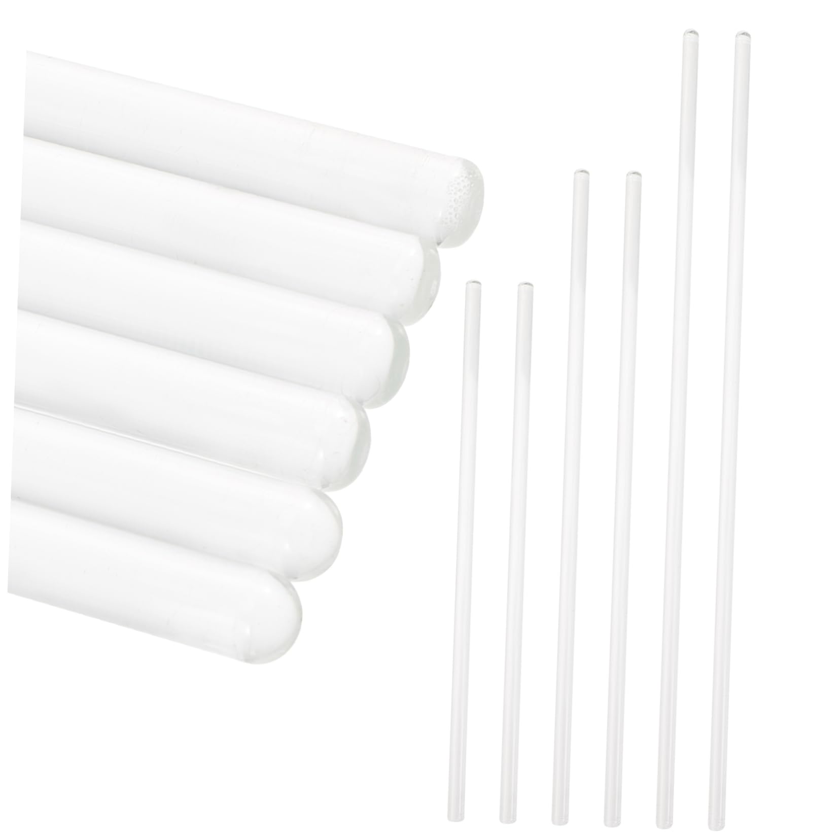 SOLUSTRE 6 Pack Round Glass Stirring Rods for Lab Stir Sticks Resistant to Chemicals and Easy to Clean