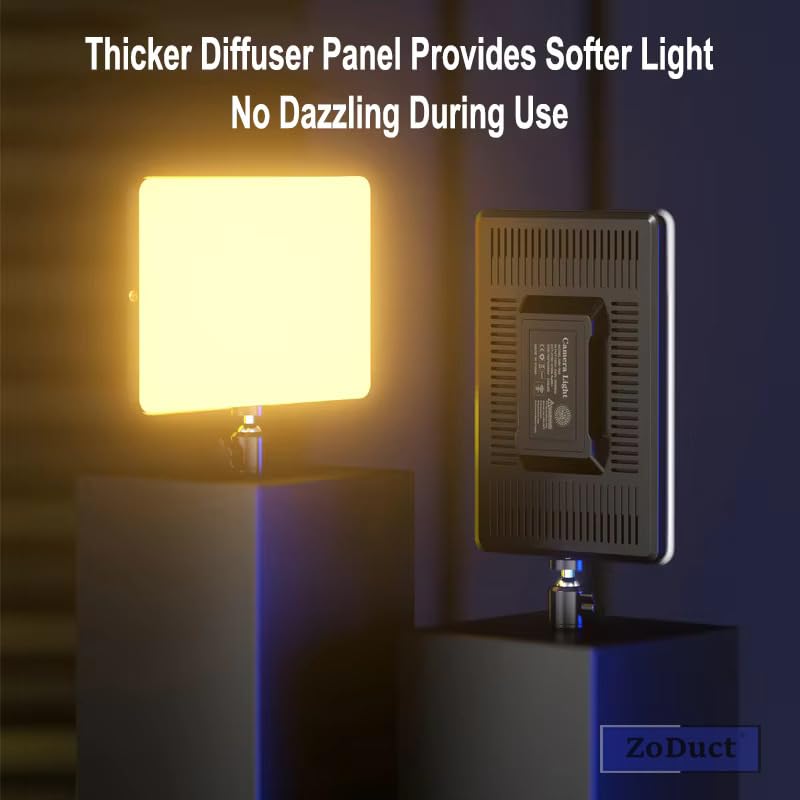Image of 11 inch Camera Panel Soft Light for Video Shooting, Photography, Studio, YouTube and Live Streaming with 2700K-5700K CRI95+ (11 inch Camera Fill Light)