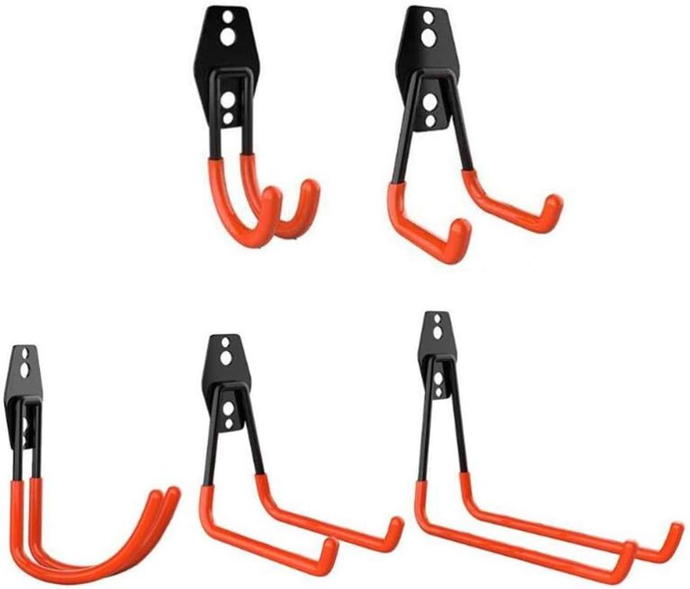 MDINC Garage Hooks Heavy Duty Garage Storage Tools & Hangers, Wall Mount Garage Organizer, Tool Storage for ladders, Bike, Hoses, and More Equipment, 5 Packs