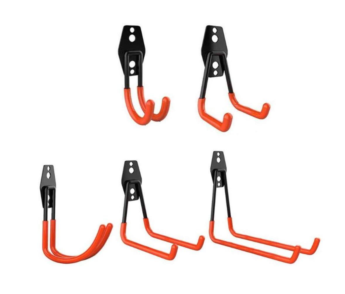 MDINC Garage Hooks Heavy Duty Garage Storage Tools & Hangers, Wall Mount Garage Organizer, Tool Storage for ladders, Bike, Hoses, and More Equipment, 5 Packs