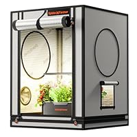 Spider Farmer Kleines Growzelt 60x60x80 cm für Aerogarden, mit Roll-up-Tür, Beobachtungsfenster, abnehmbarem Bodenblech, 2000D Mylar-Gewebe, für SmartG12 Hydroponisches Anzuchtsystem