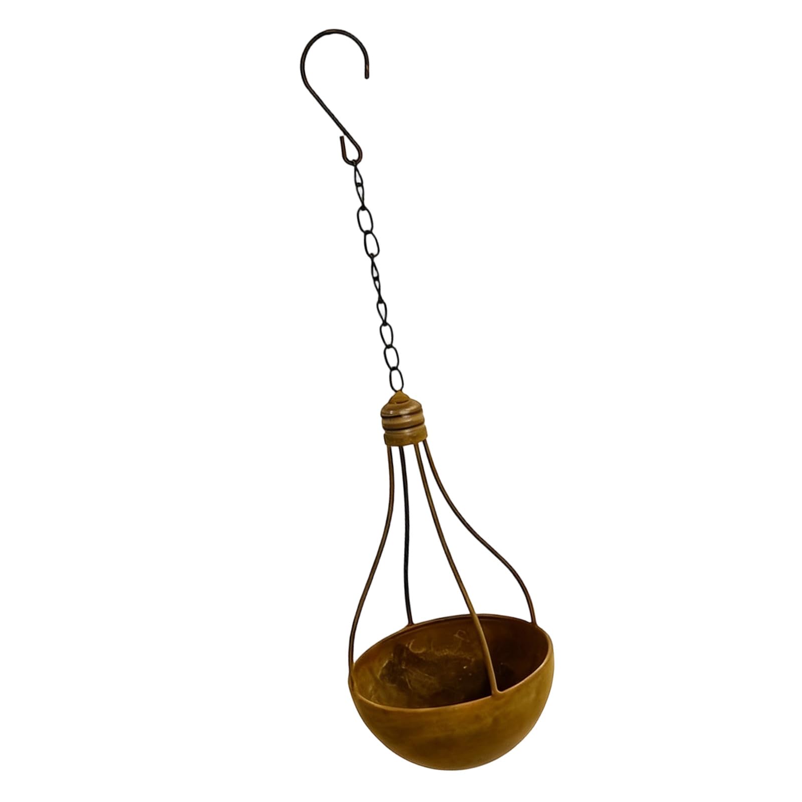 Limtula Decorative Flower Container Hanging Plant Container Flower Plant Creative Iron Garden Balcony Flowerpot Decoration Traditional Metal