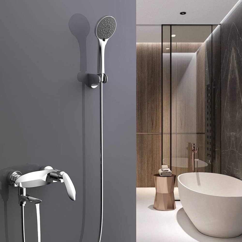 バスルームハンドヘルドロングシャワーホース交換、360度自由回転、キンクしない蛇口延長 (Color : Argento, Size