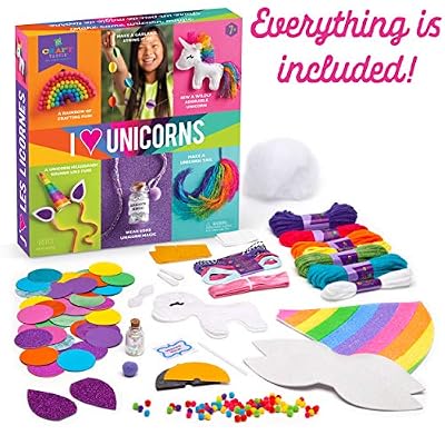 Craft-tastic I Love Unicorns Kit Craft Kit Includes 6 Unicorn-Themed Projects