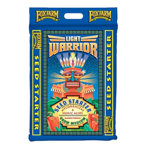 FoxFarm Light Warrior Seed Starter Growing Medium 12 Quart - Beneficial for Seed Germination and Root Development Indoor/Outdoor Cultivation - Ideal Nutrition for Plant Seedlings