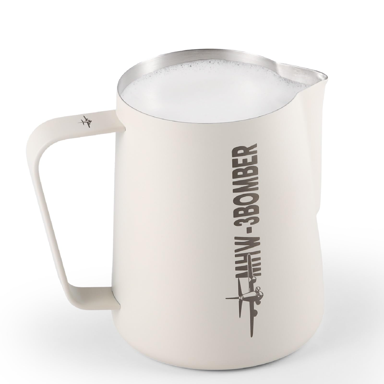 MHW-3BOMBER Milk Frothing Pitcher, 20oz/600ml Milk Frother Cup for Barista, SUS304 Stainless Steel Espresso Steaming Pitchers for Latte Art/Cappuccino/Coffee/Milk, P3013W-OS