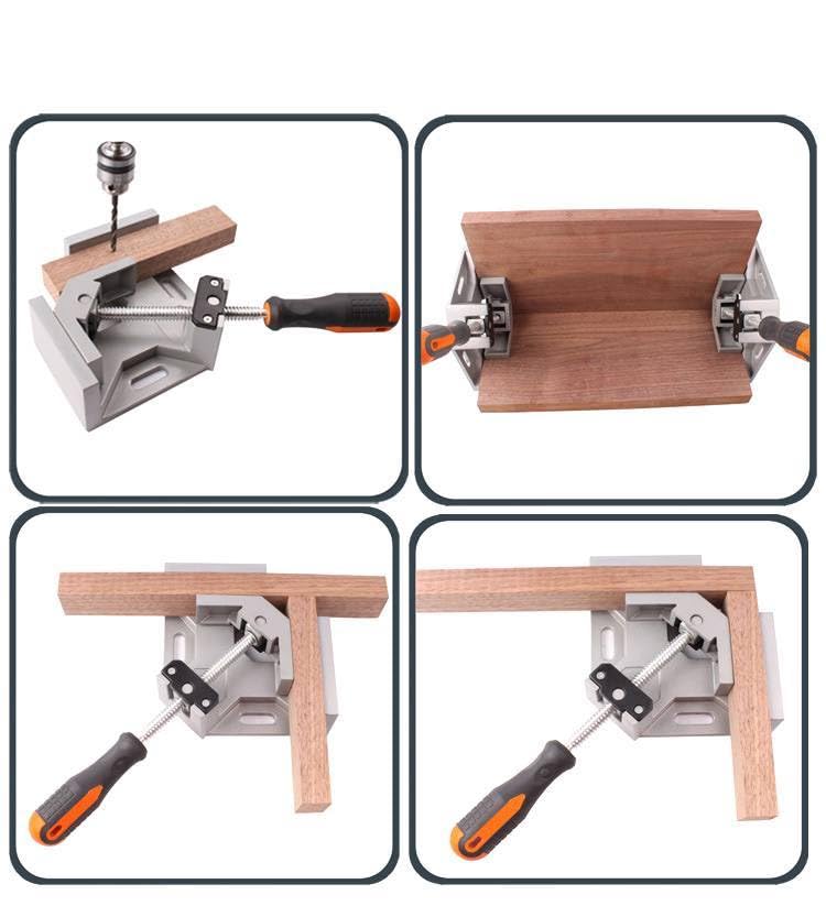 Flat Clamping Tool for Frame 90 Degree Corner Right Angle Mitre Carpentry Picture Frame Woodworking Holder Hand Tool