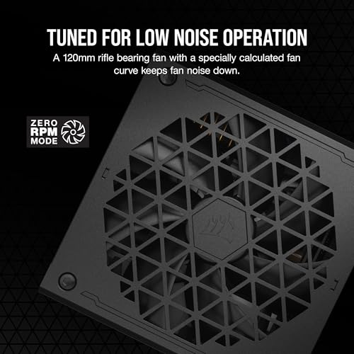 Image of CORSAIR RM1200e (2023) Fully Modular Low-Noise ATX Power Supply with 12V-2x6 Cable - ATX 3.1 & PCIe 5.1 Compliant, Cybenetics Platinum Efficiency, 105C-Rated Capacitors, Modern Standby Mode - Black