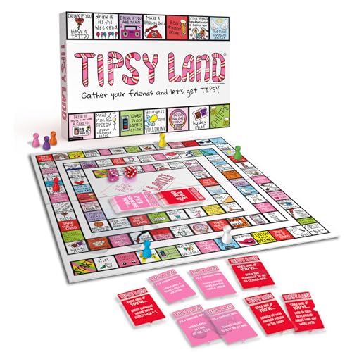 TIPSYLAND Original Edition | Official Product | Hilarious Adult Board Game | Group Game for Game Nights Parties and More | Fun Challenges Dares & Mini-Competitions | 3-8 Players