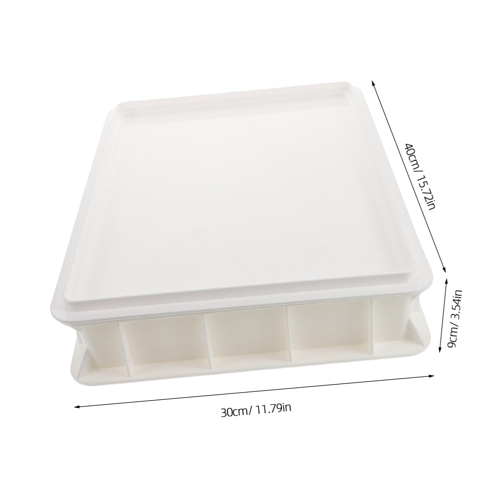 DOITOOL Contenitore per Lievitazione Pizza con Coperchio Plastica Commerciale Impilabile per Conservazione Impasto e Uso Professionale e Domestico