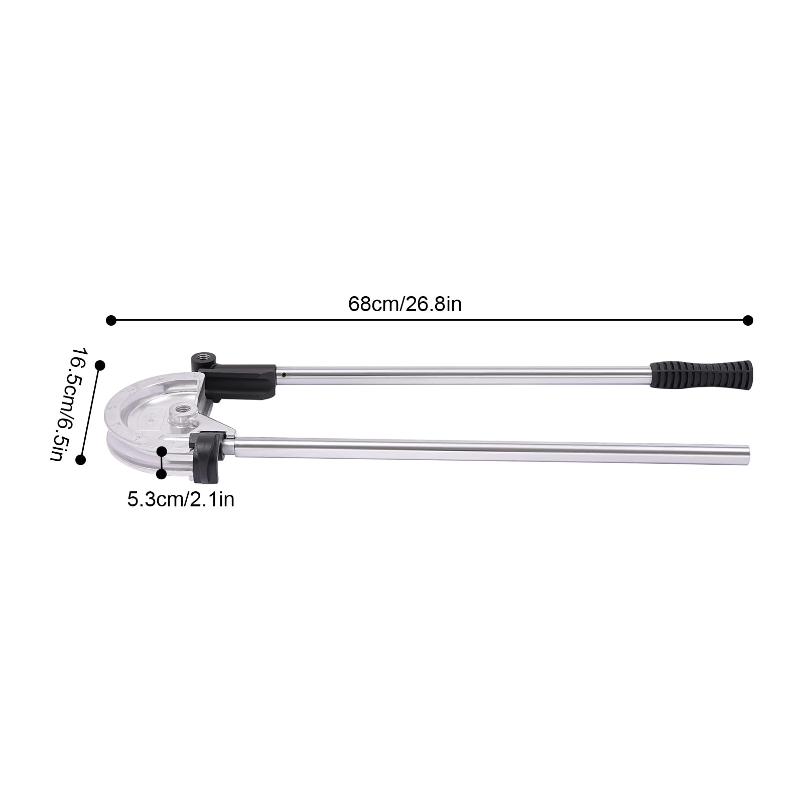 Dobladora de tubos manual para tubos de 18 mm, ángulo de flexión de 0-180°, para tubos de cobre, tubos de hierro, tubos de aluminio, tubos de acero inoxidable