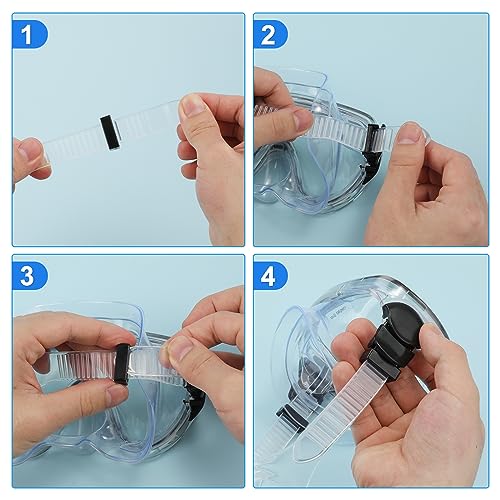 BOXOB 2 Pezzi Cinturino per Maschera Subacquea