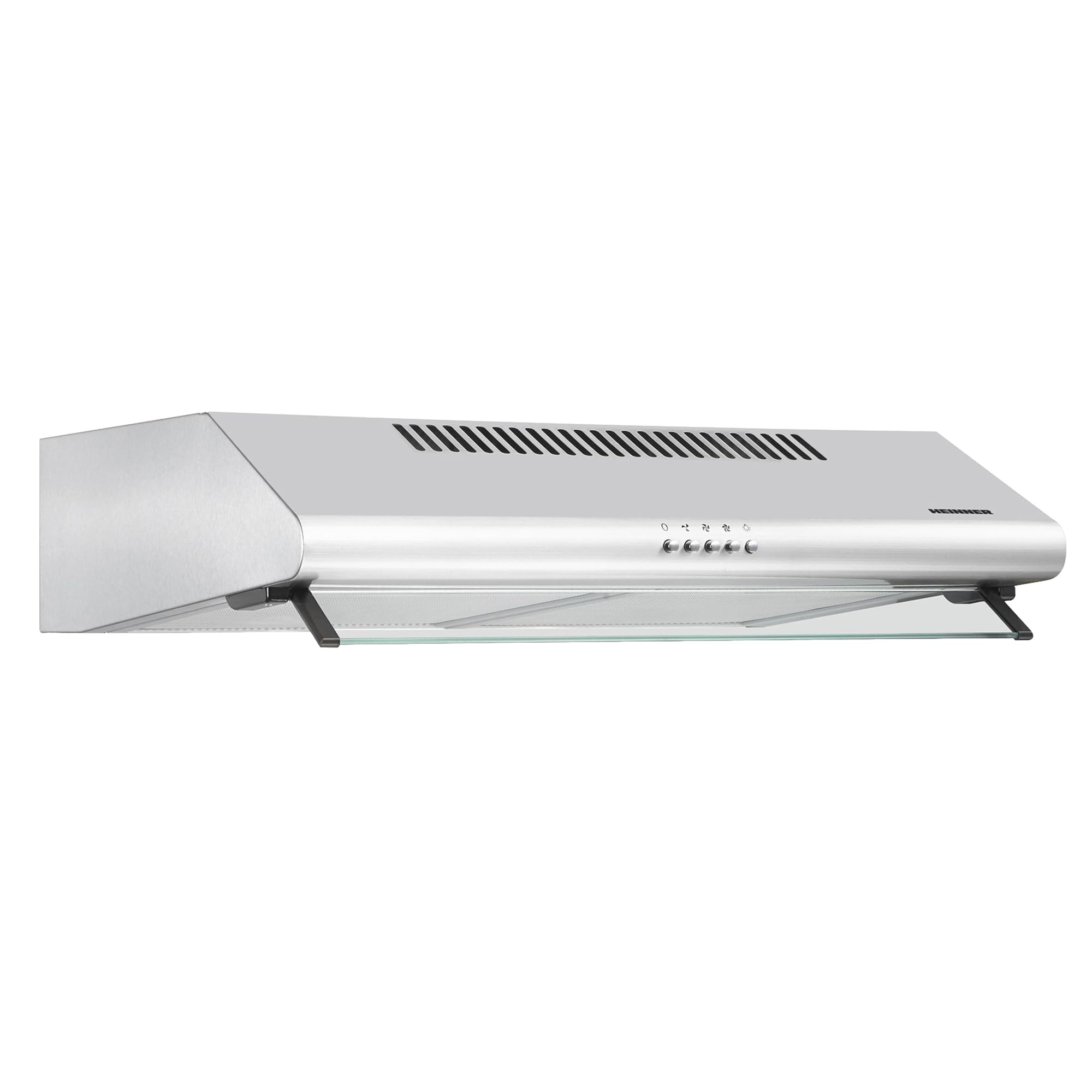 XCH-450S Cappa aspirante Piano di lavoro 60cm, Cappa Cucina Scarico e Riciclaggio 347,4 m³/h, Doppio Motore, Acciaio inossidabile, Argento