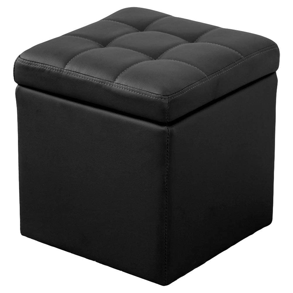 Pouf de rangement simili cuir pour éliminer le désordre du salon