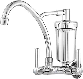 Torneira De Cozinha Com Filtro Gourmet Jatos Tubo Flexível Refil Carvão Ativado Água Filtrada Marca Forte Lar Metais Parede Prateado Cromado Parede Cromado