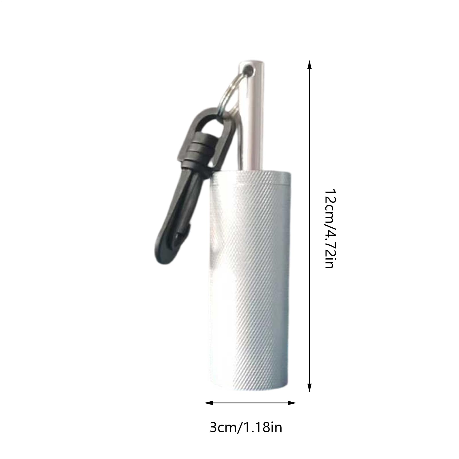 Shaker de plongée – d'aluminium 12 x 3 cm | Bâton de signal sonore | Cloche à haute fréquence | Outil de plongée de communication avec crochet | Formation de sauvetage sous- par faible