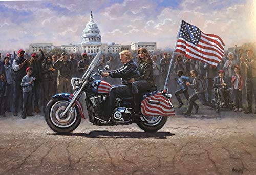 Peck & Gartner Jon McNaughton MAGA Ride Donald Trump Motorcycle Art Print