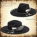 H.Busque Wide Brim Fedora Hat Mens Women Felt Panama Hat Dress Up Hat Black