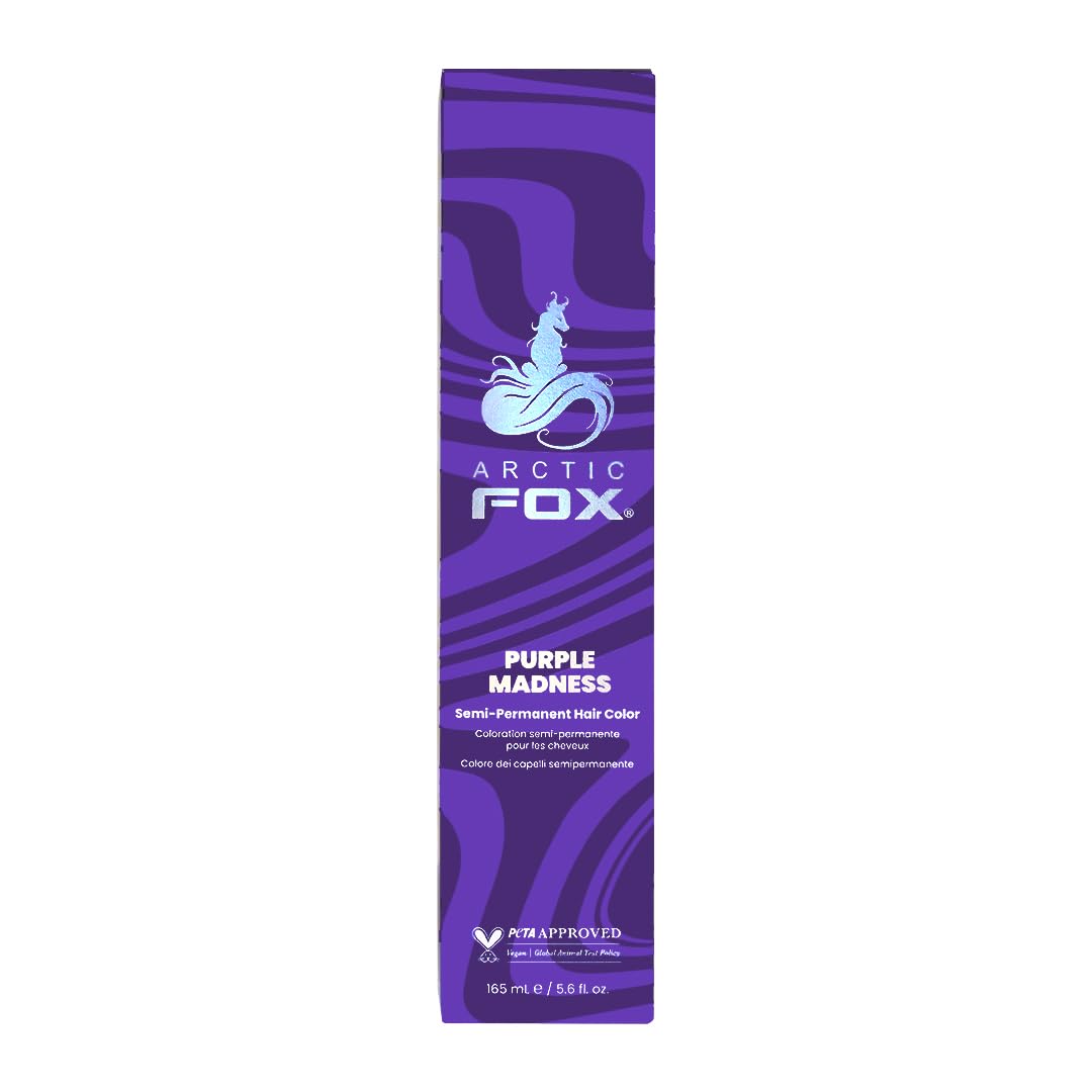 Amazon.com : ARCTIC FOX Purple Madness Semi Permanent Hair Dye