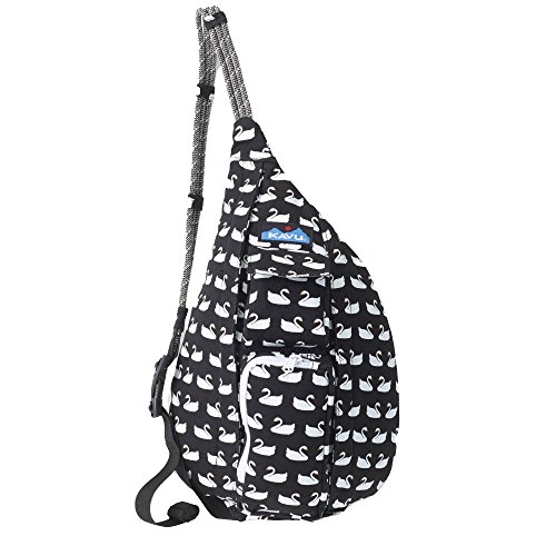 KAVU Mini Rope Bag Cotton Crossbody Sling ​ - Swan Love