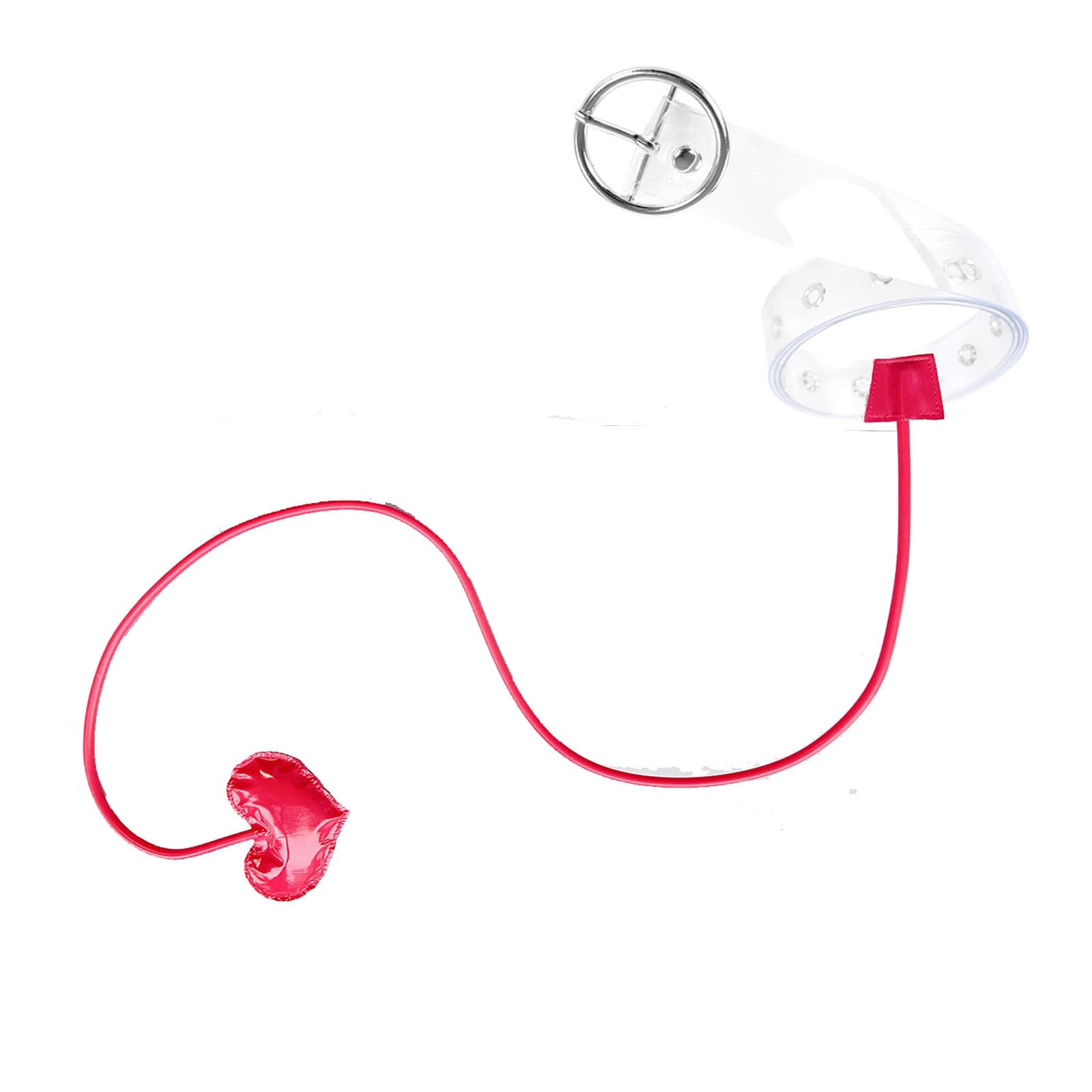 Blooshow Demen Devil Tail Cosplay Props Cute Love Heart Demon Tail (RL Red)
