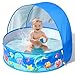 Baby Pop Up Strandmuschel, Baby und Kinder Planschbecken mit Dach, UV Schutz LSF 50+, Sommer Notwendigkeit für Kinder