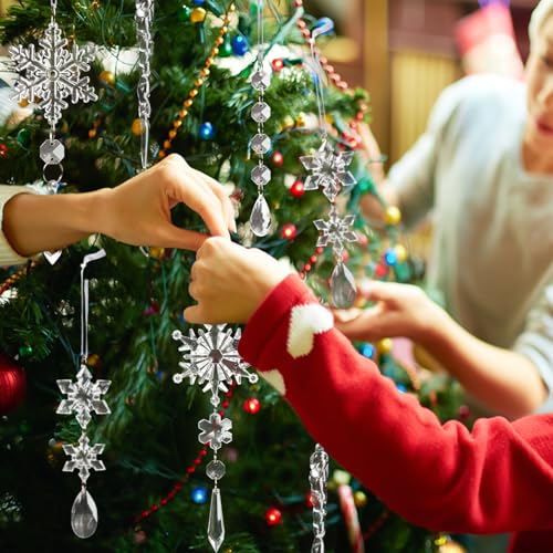Image of Crystal Ornaments for Christmas Tree Winter Wonderland Decorations