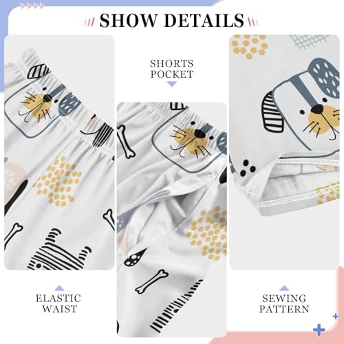 Boys' Pants Funny Cartoon Dogs Pots Long Bottoms Jogger Pants Elastic Waist Trousers with Pockets S-XL4