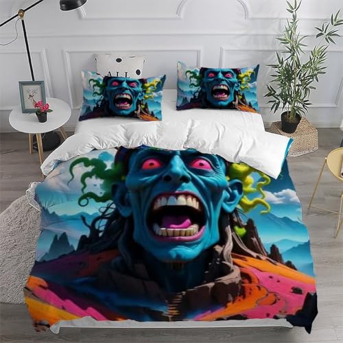 Housse de couette couleur imprimé 3D Barbare Bedding lit double - 6