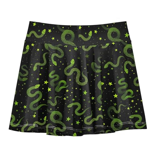 Girls Athletic Skirt 3-12 Years High Waist Tennis Skirts Snakes for Kids Golf Running Dance Skort2