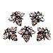 TOOGOO 5 Piezas Abejas Parche Broche de Cuenta de Diamantes de Imitación de Lentejuelas Tela Diy Moda Abeja Decoración de Ropa Decoración de La Joya