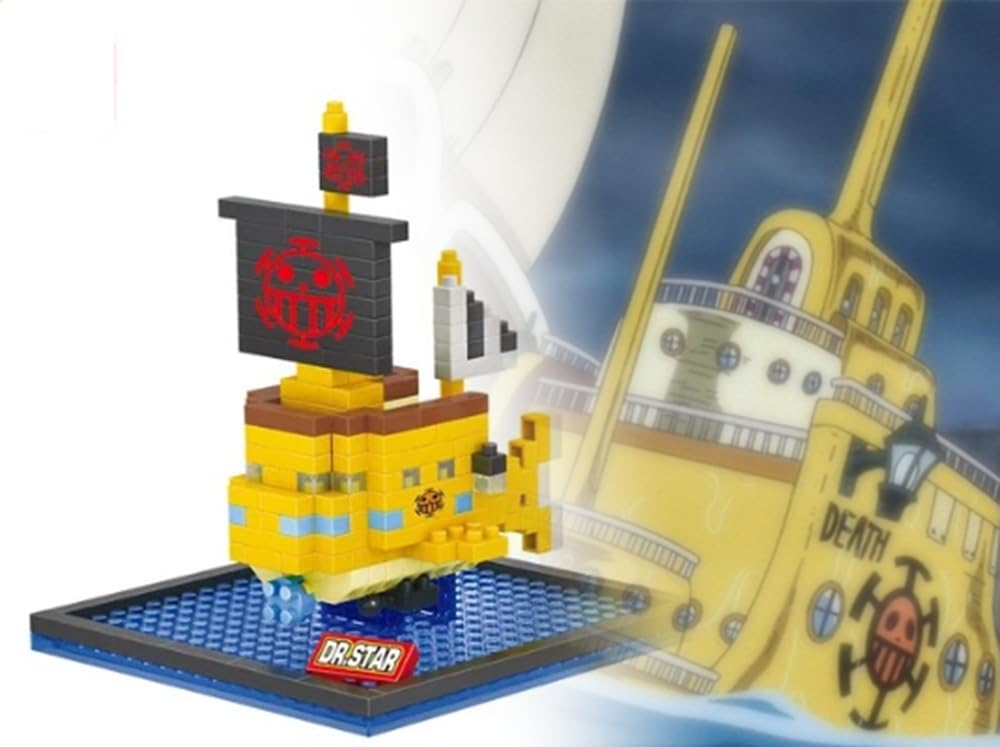 Neatz Anime One Piece Mini Building Blocks Polar Tang Law's Pirate