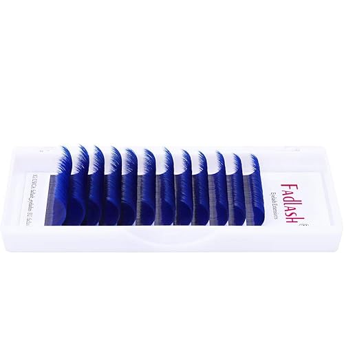 Miniatura 5 de FADLASH - Extensiones de pestañas de volumen, rizo D de 0.003in, bandeja mixta, pestañas Easy Fan de 0.003in, color azul, extensiones de pestañas