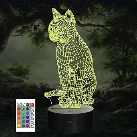 Lámpara de ilusión 3D CooPark para mascotas y gatos Cover